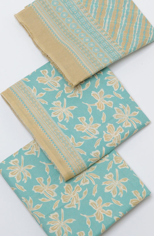 Bin Saeed Printed Cotton Unstitched 3 Piece Suit - D-30 - BS26PRTH - Ferozi - Summer Collection