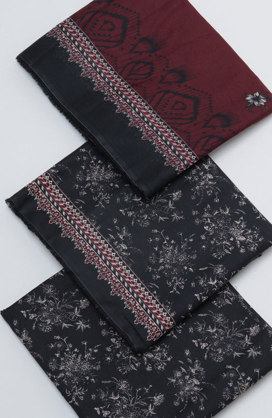 Bin Saeed Printed Cotton Unstitched 3 Piece Suit - D-06 - BS26PRTH - Black - Summer Collection