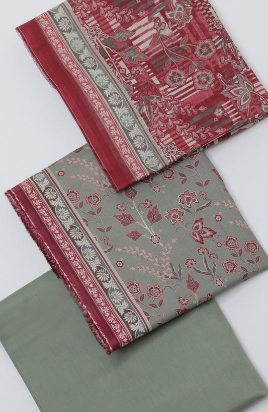 Bin Saeed Printed Cotton Unstitched 3 Piece Suit - D-26 - BS26PRTH - Green - Summer Collection