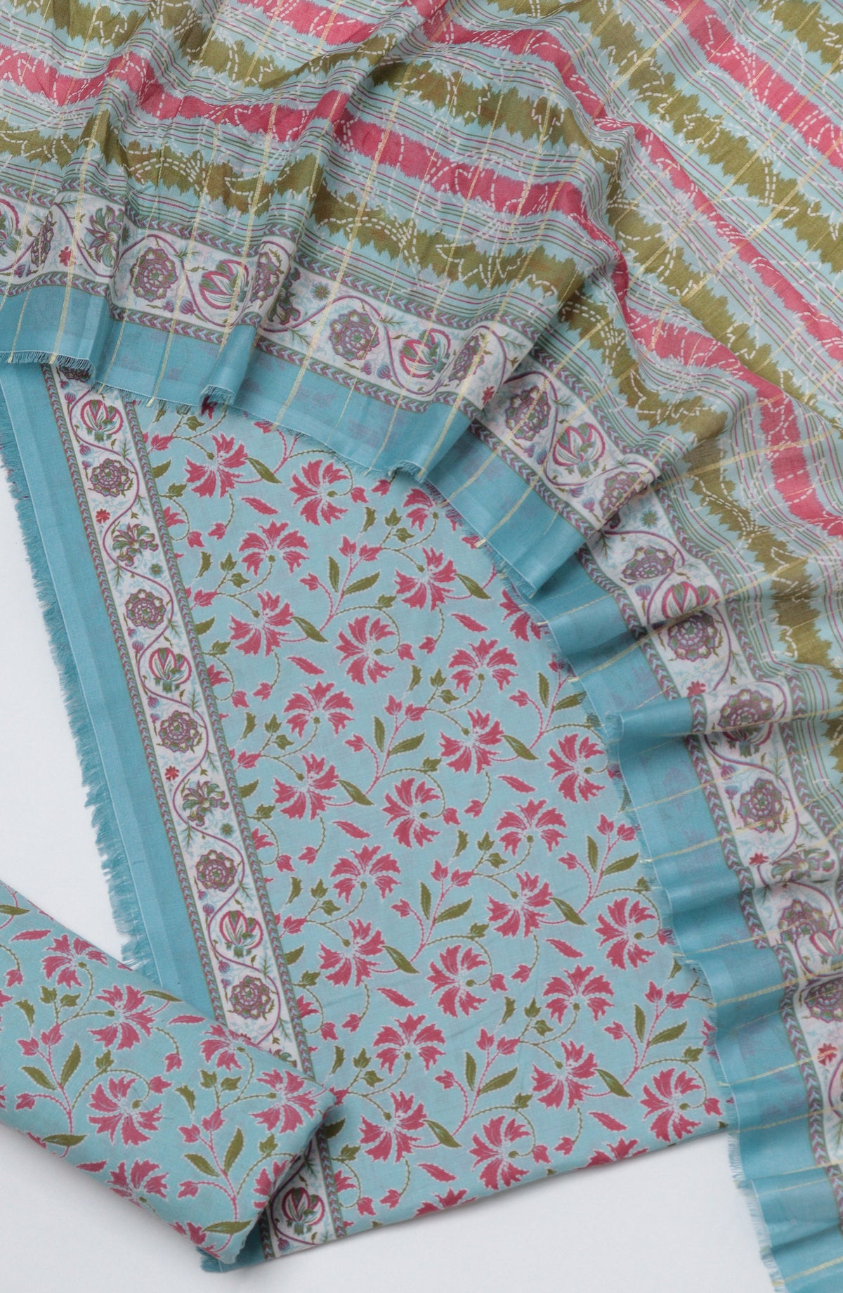 Bin Saeed Printed Cotton Unstitched 3 Piece Suit - D-06 - BS26FTH - Blue - Summer Collection