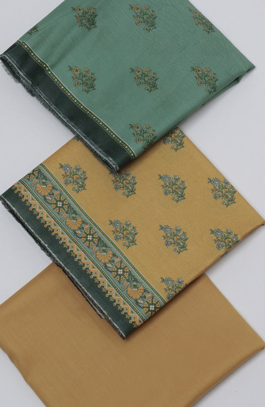 Bin Saeed Printed Cotton Unstitched 3 Piece Suit - D-11 - BS26FTH - Mustard - Summer Collection