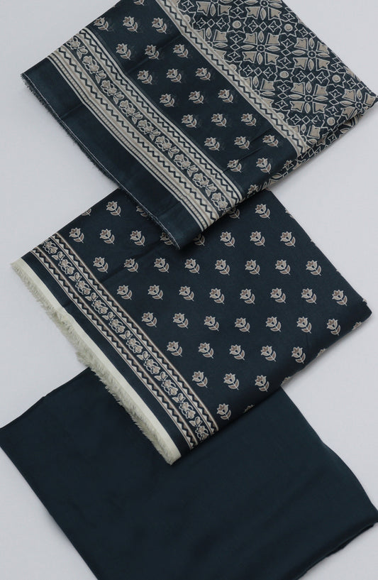 Bin Saeed Printed Cotton Unstitched 3 Piece Suit - D-10 - BS26FTH - Black - Summer Collection