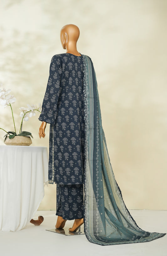 Bin Saeed Exclusive Printed Lawn Stitched 3 Piece Suit - D-07 - BS26STE - Black - Summer Collection