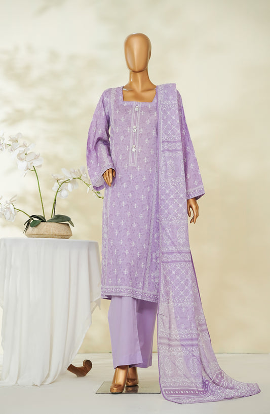 Bin Saeed Exclusive Printed Lawn Stitched 3 Piece Suit - D-03 - BS26STE - Purple - Summer Collection