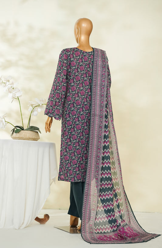 Bin Saeed Exclusive Printed Lawn Stitched 3 Piece Suit - D-01 - BS26STE - Purple - Summer Collection