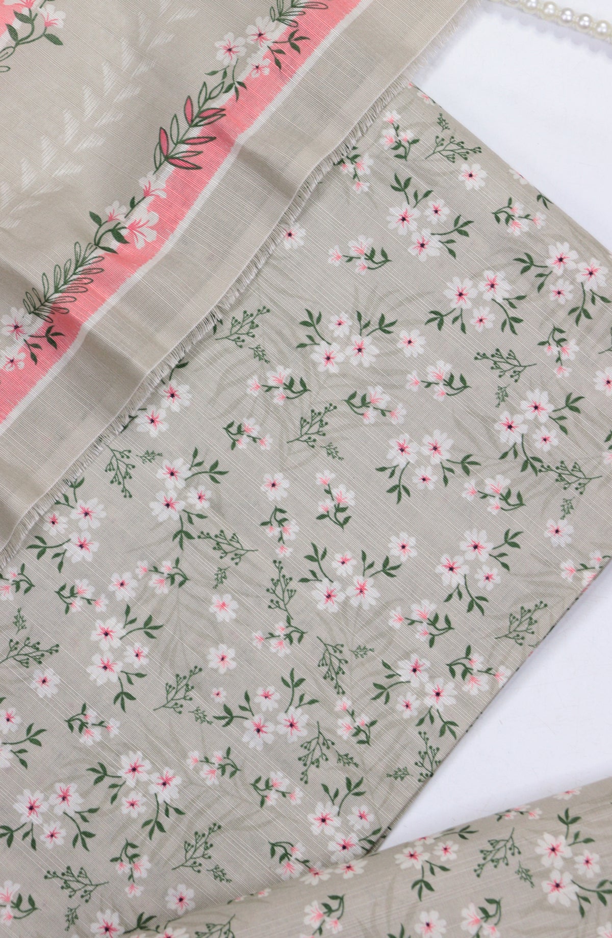Bin Saeed Printed Khaddar Unstitched 3 Piece Suit - Design-44 - BS25KHD - Beige - Winter Collection
