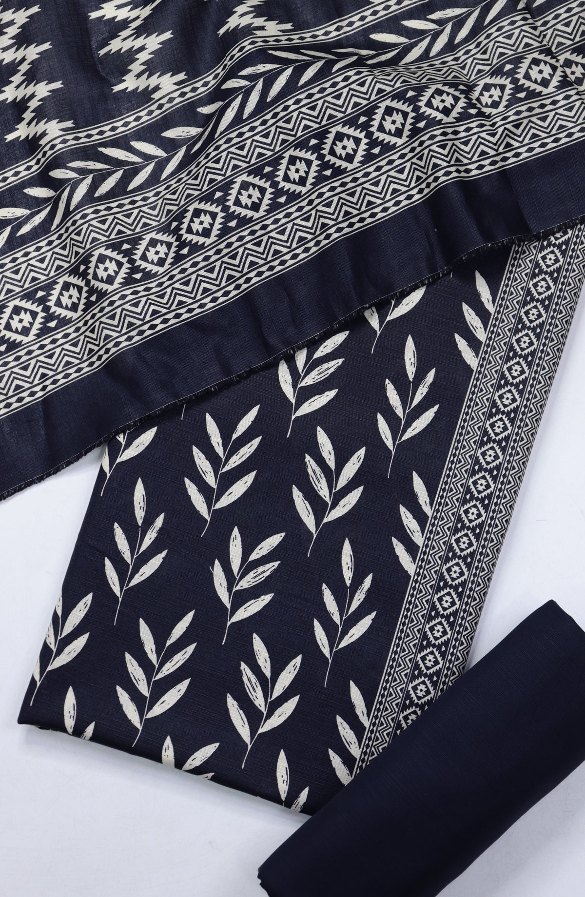 Bin Saeed Printed Khaddar Unstitched 3 Piece Suit - Design-32 - BS25KHD - Black - Winter Collection