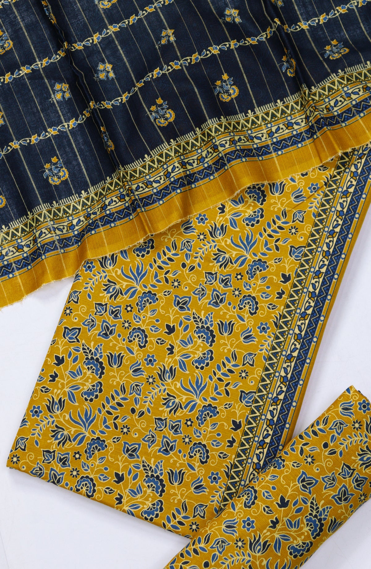 Bin Saeed Printed Khaddar Unstitched 3 Piece Suit - Design-16 - BS25KHD - Yellow - Winter Collection