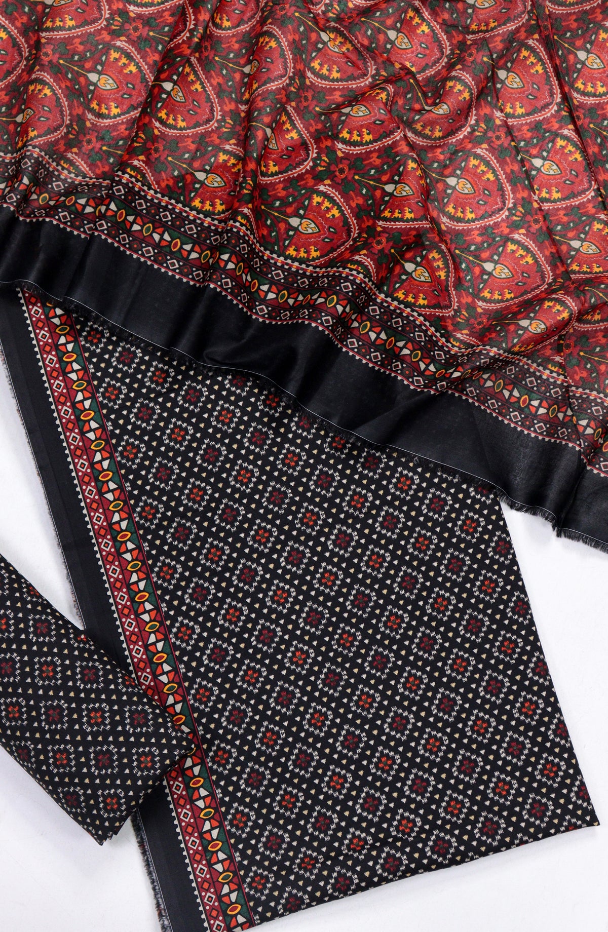 Bin Saeed Printed Lawn Unstitched 3 Piece Suit - Design-34 - BS26PR - Black - Summer Collection