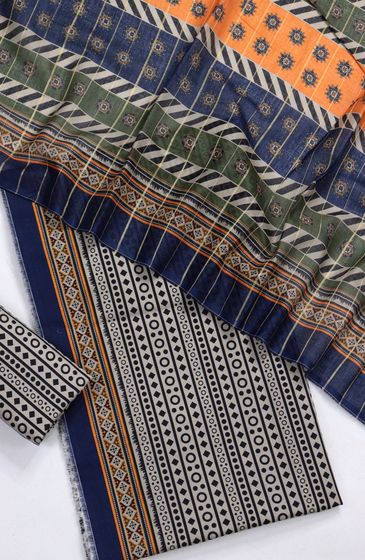 Bin Saeed Printed Lawn Unstitched 3 Piece Suit - D-08 - BS26PR - Black - Summer Collection