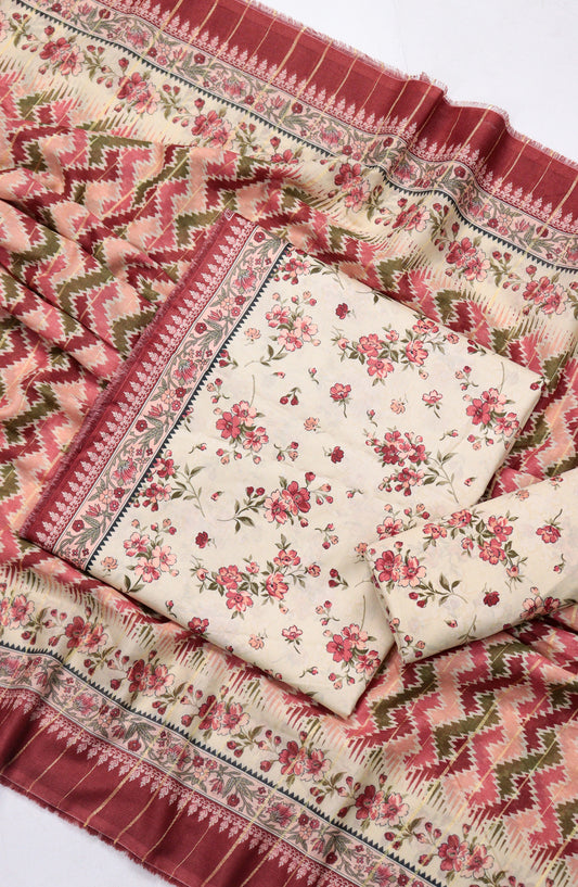 Bin Saeed Printed Lawn Unstitched 3 Piece Suit - Design-14 - BS26PR - Pink - Summer Collection