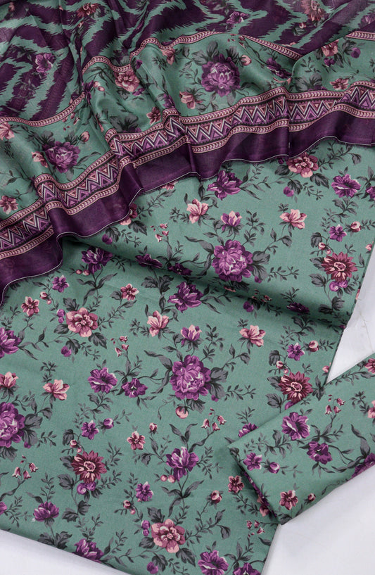 Bin Saeed Printed Lawn Unstitched 3 Piece Suit - Design-29 - BS26PR - Ferozi - Summer Collection