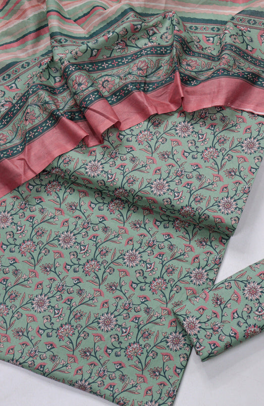 Bin Saeed Printed Lawn Unstitched 3 Piece Suit - Design-04 - BS26PR - Green - Summer Collection