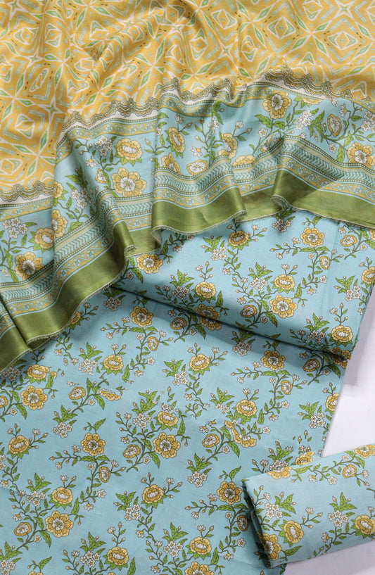 Bin Saeed Printed Lawn Unstitched 3 Piece Suit - Design-14 - BS26PR - Ferozi - Summer Collection