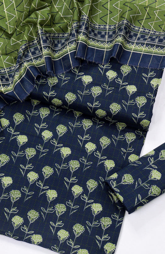 Bin Saeed Printed Lawn Unstitched 3 Piece Suit - Design-27 - BS26PR - Blue - Summer Collection