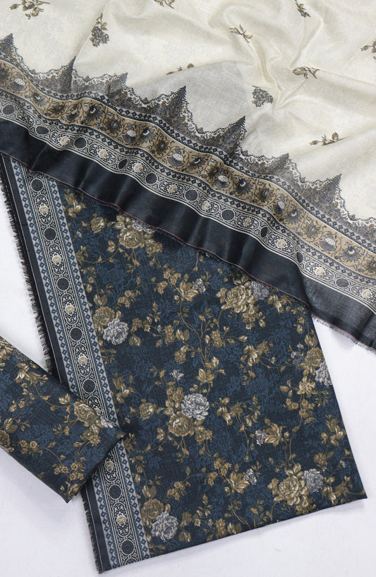 Bin Saeed Printed Lawn Unstitched 3 Piece Suit - Design-02 - BS26PR - Black - Summer Collection