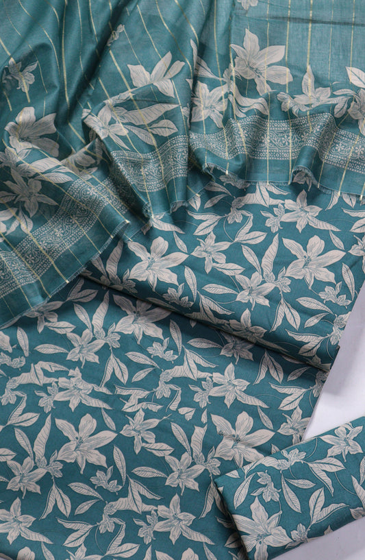 Bin Saeed Printed Lawn Unstitched 3 Piece Suit - Design-09 - BS26PR - Green - Summer Collection