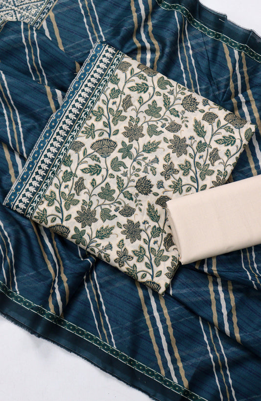 Bin Saeed Printed Lawn Unstitched 3 Piece Suit - Design-06 - BS26PR - Blue - Summer Collection