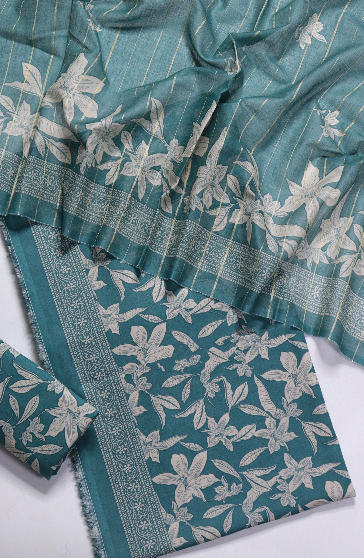 Bin Saeed Printed Lawn Unstitched 3 Piece Suit - Design-09 - BS26PR - Green - Summer Collection