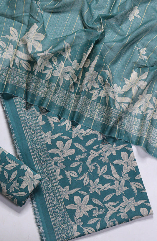 Bin Saeed Printed Lawn Unstitched 3 Piece Suit - Design-09 - BS26PR - Green - Summer Collection