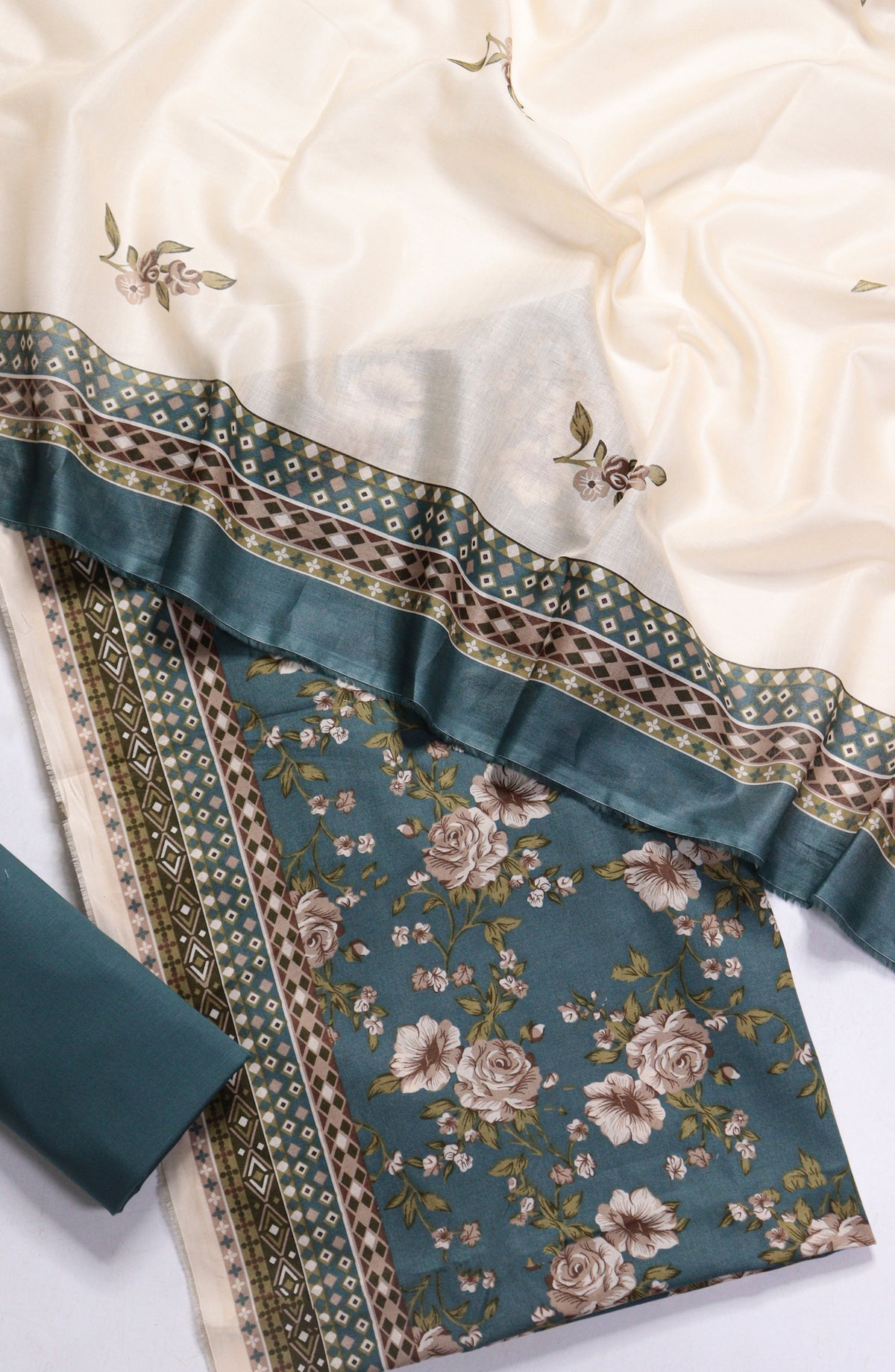 Bin Saeed Printed Lawn Unstitched 3 Piece Suit - Design-07 - BS26PR - Green - Summer Collection