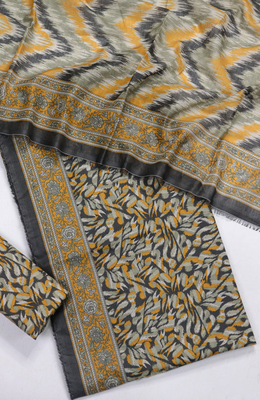 Bin Saeed Printed Lawn Unstitched 3 Piece Suit - Design-12 - BS26PR - Yellow - Summer Collection