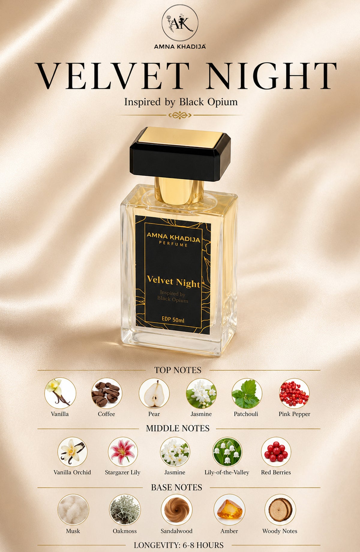 VELVET NIGHT Inspired by Black Opium - AM26WPTR- Women Perfume
