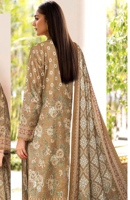 Bismil by Johra Printed Lawn Unstitched 3 Piece Suit - JH-1527 - JH25BSML - Beige - Casual Collection