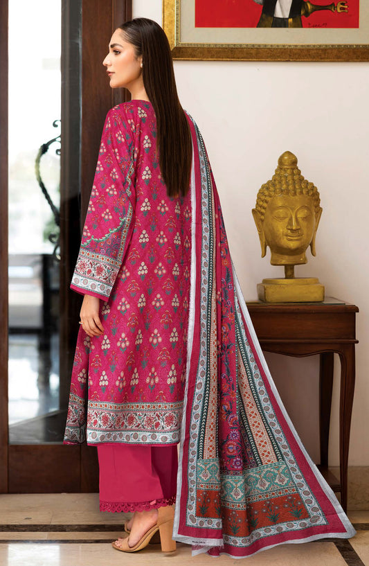 Bismil by Johra Printed Lawn Unstitched 3 Piece Suit - JH-1525 - JH25BSML - Pink - Casual Collection