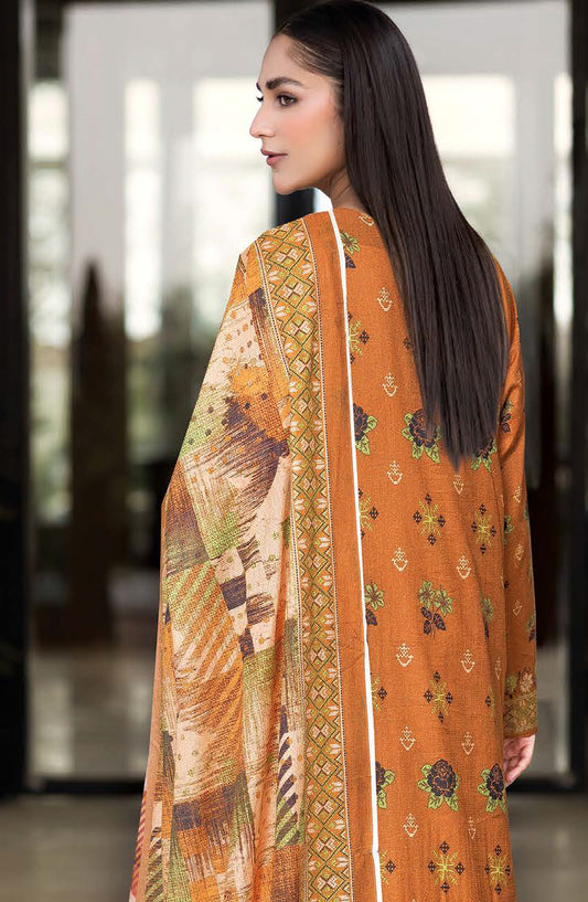 Bismil by Johra Printed Lawn Unstitched 3 Piece Suit - JH-1521 - JH25BSML - Rust - Casual Collection