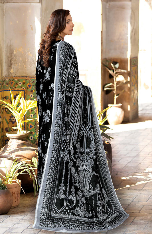 Bismil by Johra Printed Lawn Unstitched 3 Piece Suit - JH-1520 - JH25BSML - Black - Casual Collection