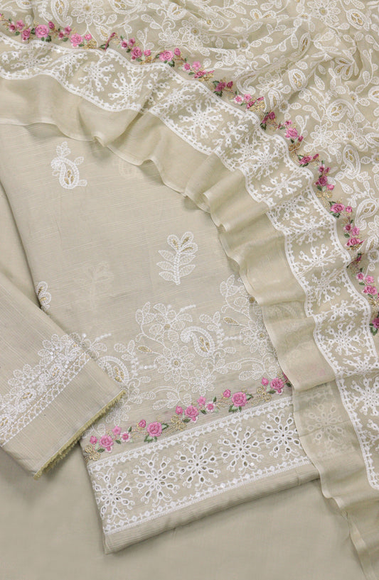 Breezea by Amna Khadija Embroidered Lawn Unstitched 3 Piece Suit - Design-07 - AM25BRZE - Green - Luxury Collection