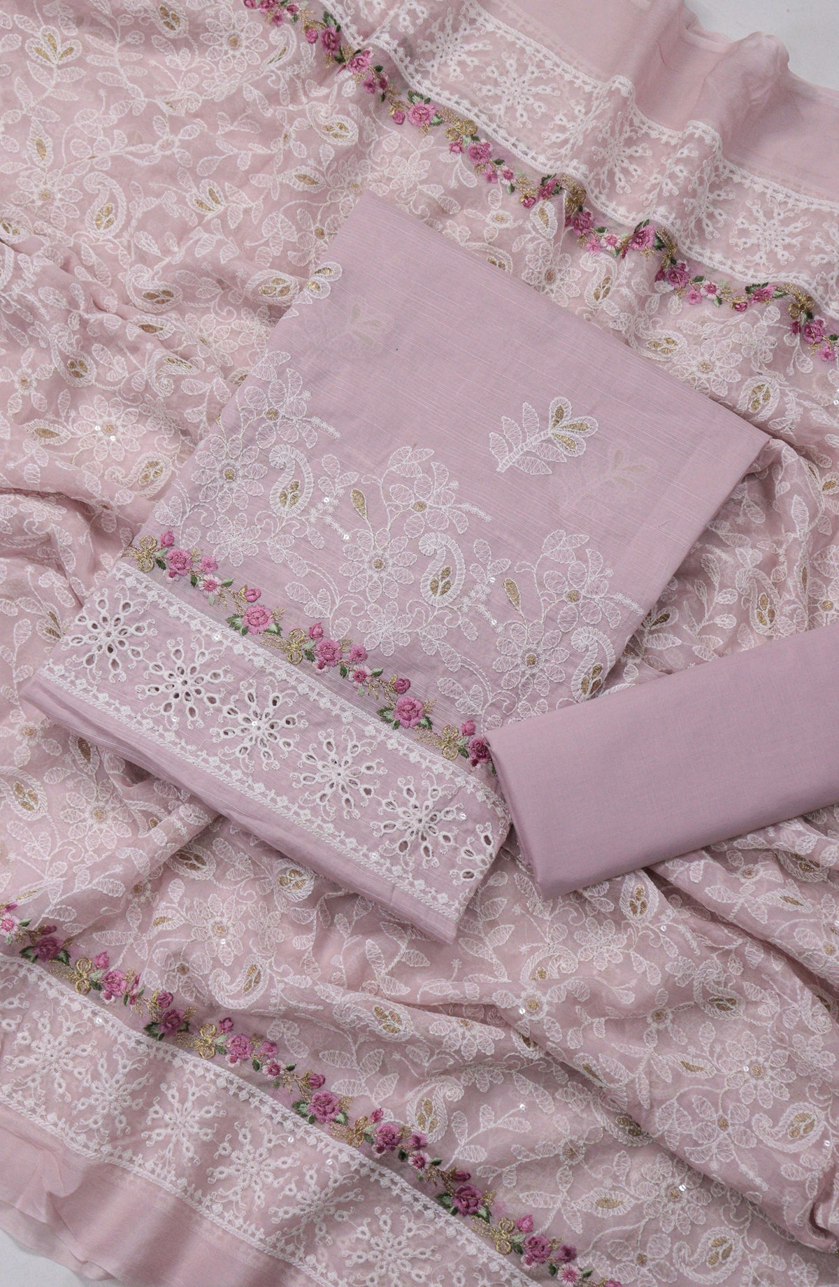 Breezea by Amna Khadija Embroidered Lawn Unstitched 3 Piece Suit - Design-06 - AM25BRZE - Pink - Luxury Collection