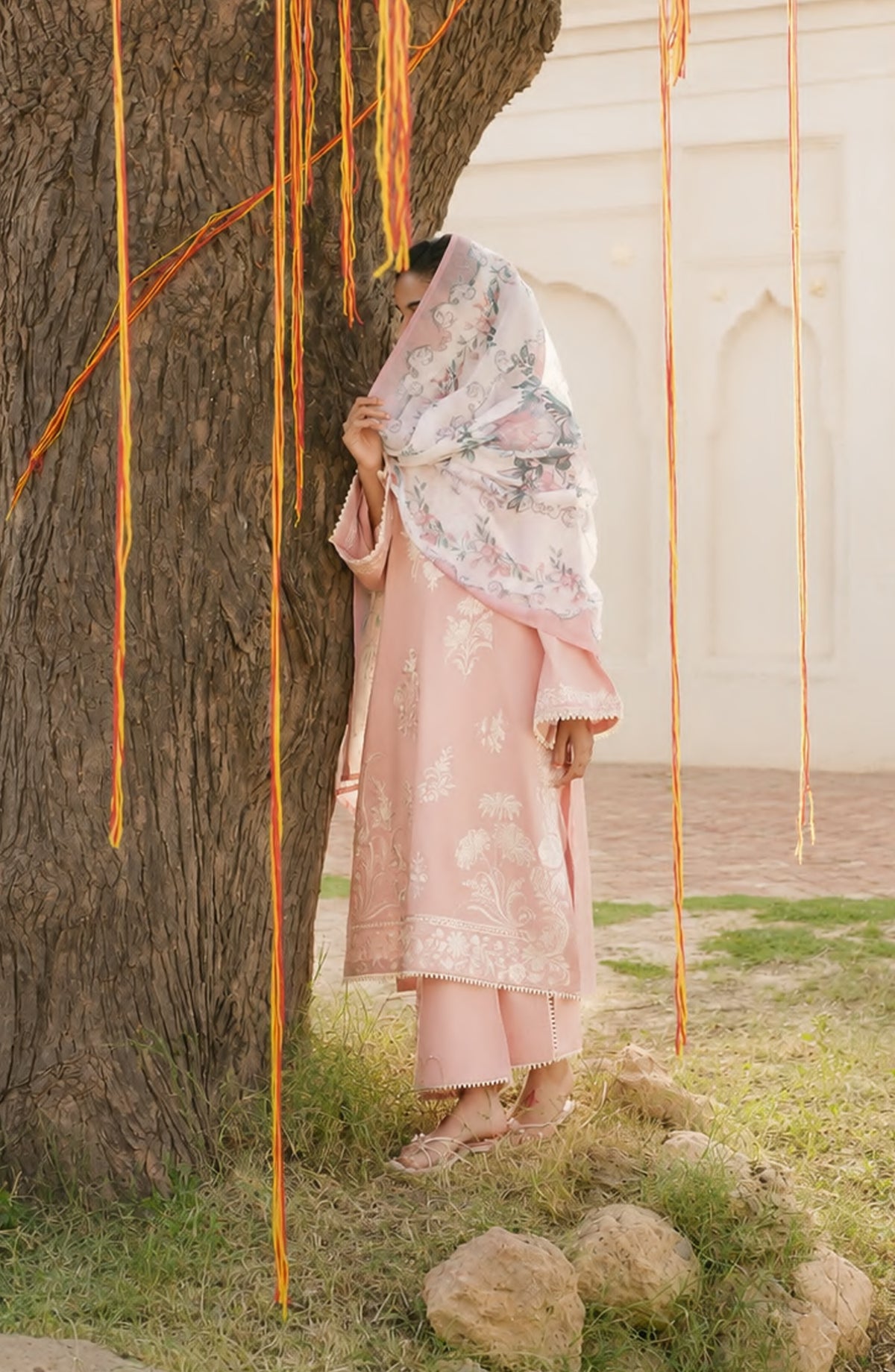 Casual Lite HER Summer Embroidered Cotton Lawn Stitched 3 Piece Suit - Petaline - CL26HER - Pink - Festive Collection