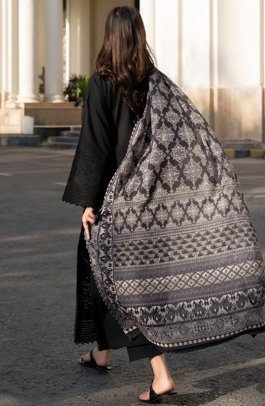Casual Lite Embroidered Lawn Stitched 3 Piece Suit - Black Within - CL25MNCD1 - Black - Summer Collection