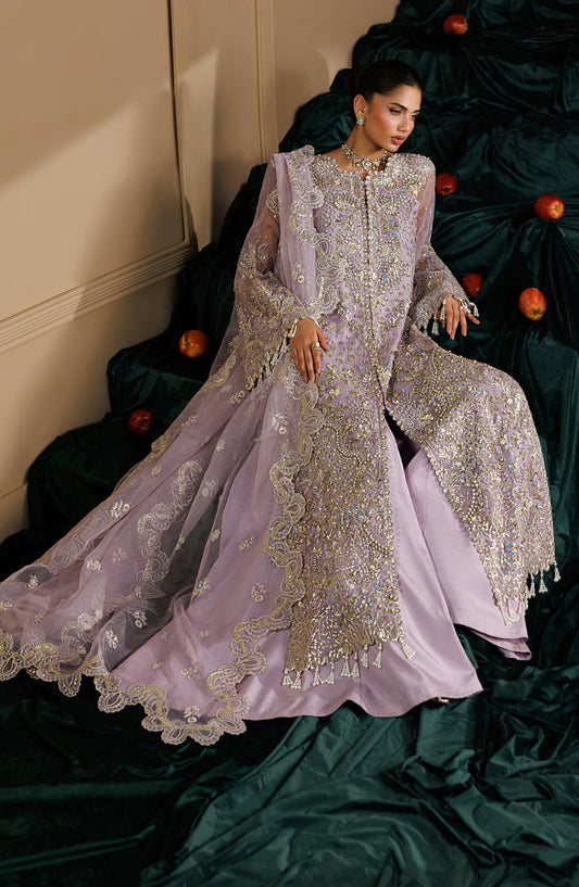 Celeste by Emaan Adeel Embroidered Organza Unstitched 3 Piece Suit - 10 Cyra - ED26CLS - Purple - Festive Collection