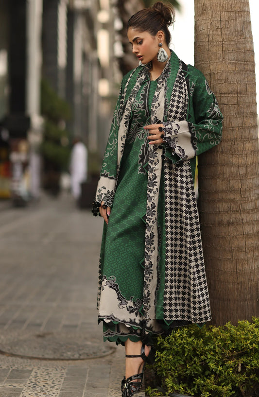 Charizma C-Prints Printed Staple Unstitched 3 Piece Suit - CPW5-14 - CHZ25CW - Green - Winter Collection