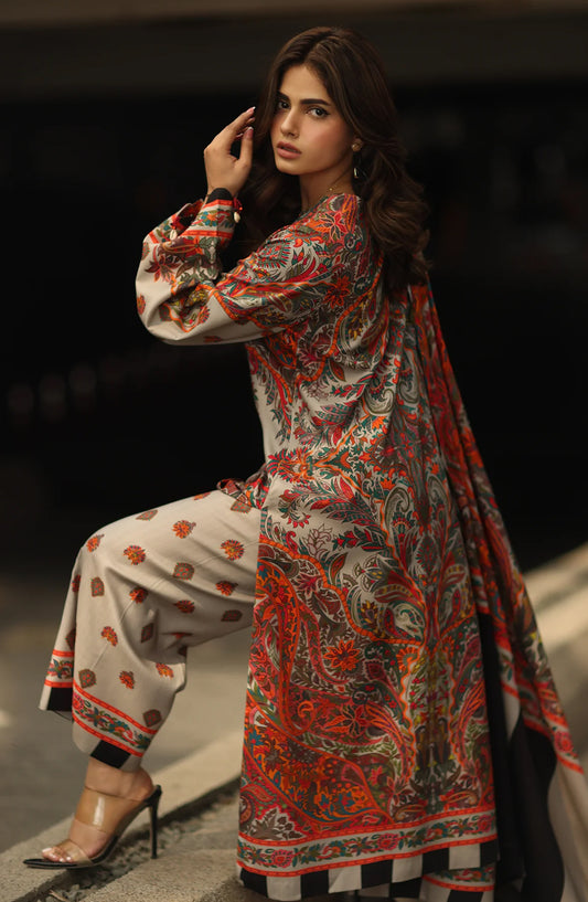Charizma C-Prints Printed Staple Unstitched 3 Piece Suit - CPW5-12 - CHZ25CW - Multi - Winter Collection