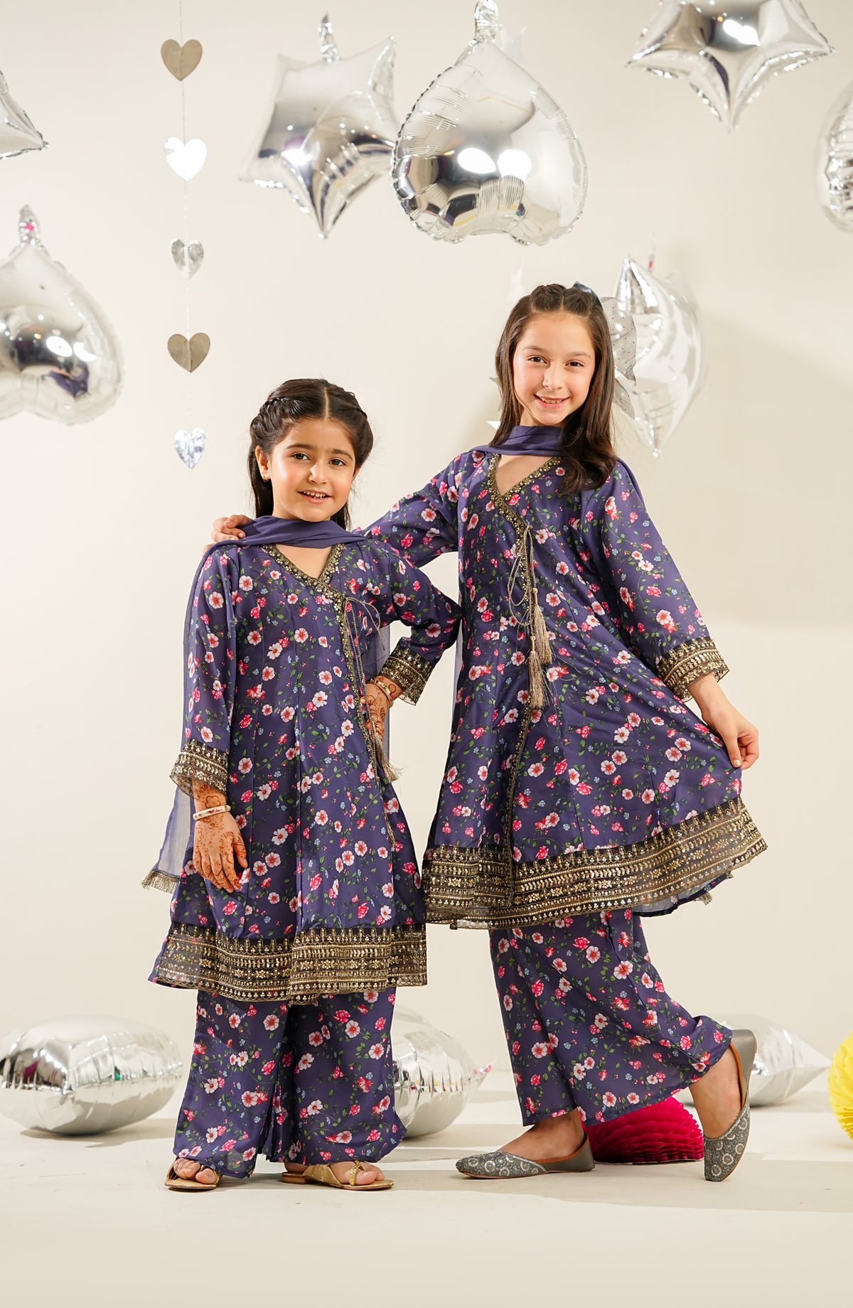 Cinderella by Amna Khadija Embroidered Lawn Stitched 3 Piece Suit - CSK-01 - AM26CIN - Purple - Summer Collection