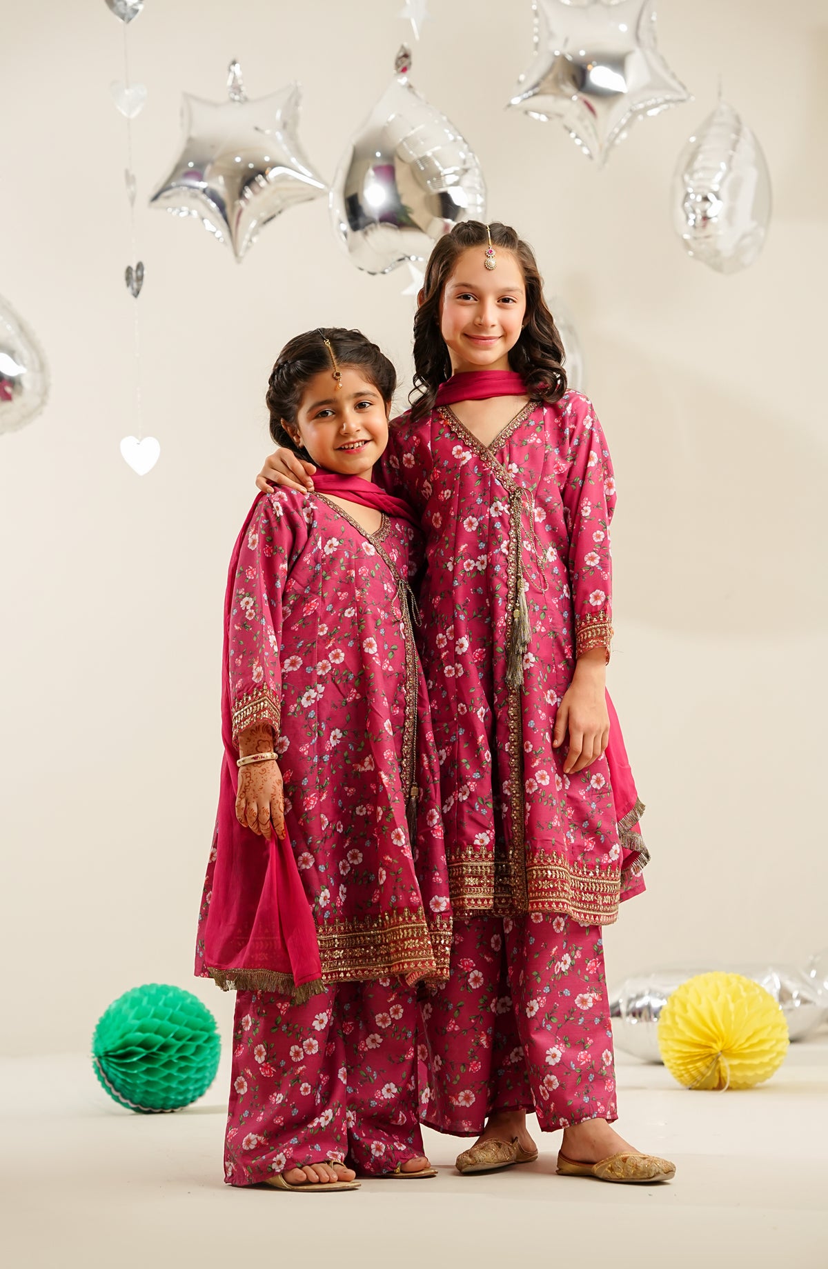 Cinderella by Amna Khadija Embroidered Lawn Stitched 3 Piece Suit - CSK-03 - AM26CIN - Pink - Girls Summer Collection