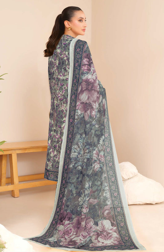 Class by Johra Printed Lawn Unstitched 3 Piece Suit - JH-1153 - JH25CLAS - Grey - Casual Collection