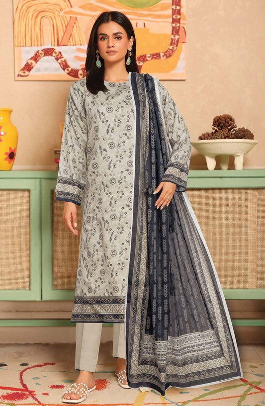 Class by Johra Printed Lawn Unstitched 3 Piece Suit - JH-1150 - JH25CLAS - Grey - Casual Collection