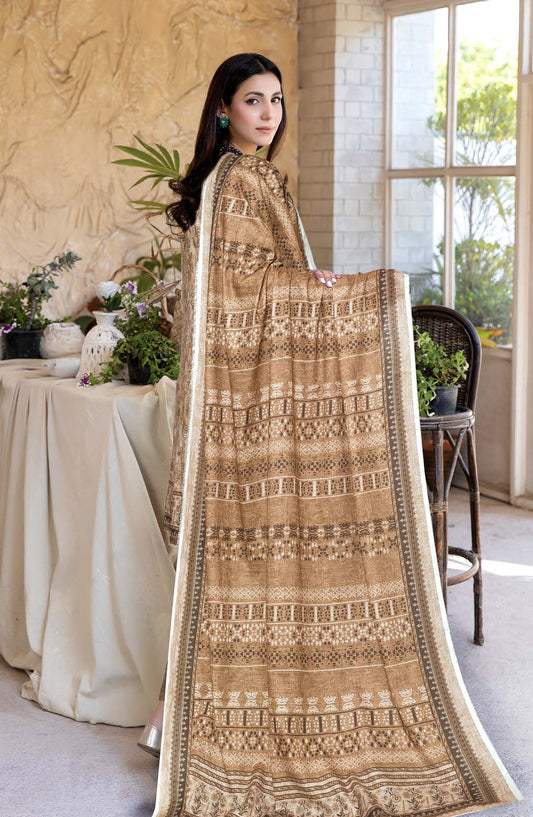 Class by Johra Printed Lawn Unstitched 3 Piece Suit - JH-1149 - JH25CLAS - Brown - Casual Collection