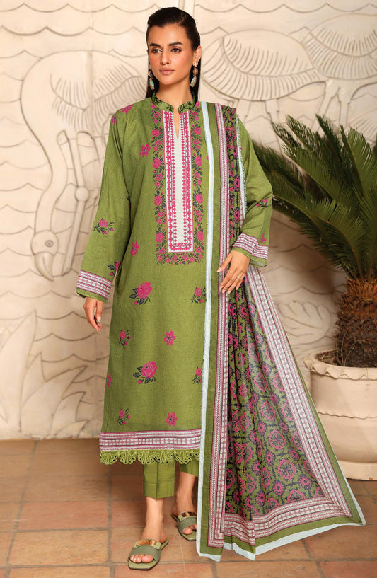 Class by Johra Printed Lawn Unstitched 3 Piece Suit - JH-1146 - JH25CLAS - Green - Casual Collection