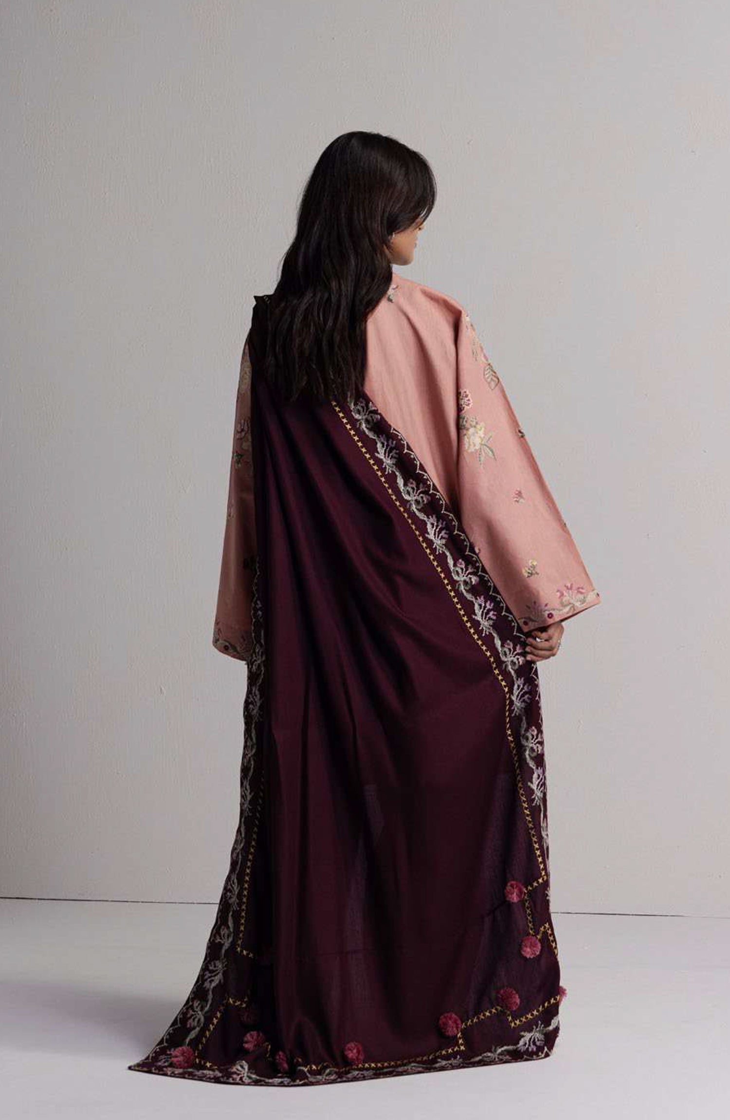 Coco by Zara Shahjahan Embroidered Karandi Unstitched 3 Piece Suit - D-3A - ZS26CW - Pink - Winter Collection