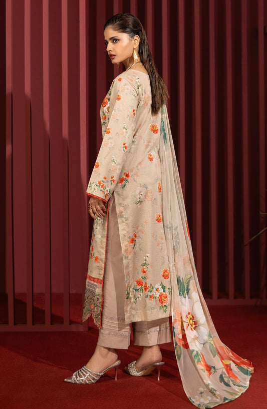 Coco by Panache Embroidered Lawn Unstitched 3 Piece Suit - D-10 - PN26C - Peach - Summer Collection