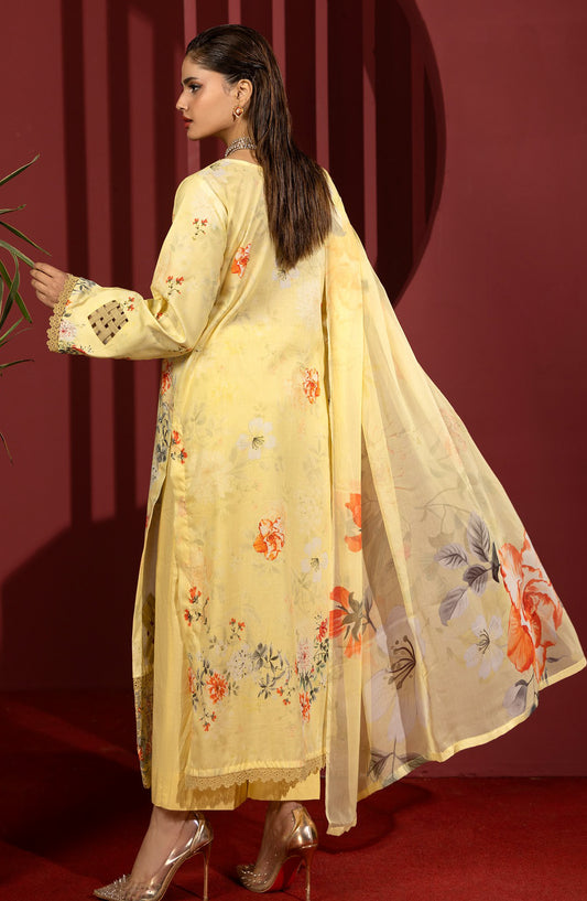 Coco by Panache Embroidered Lawn Unstitched 3 Piece Suit - D-06 - PN26C - Lemon - Summer Collection