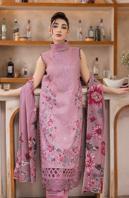 Coco by Panache Embroidered Lawn Unstitched 3 Piece Suit - D-06 - PN26CTW - Pink - Summer Collection