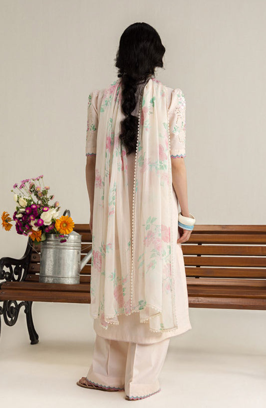 Coco by Zara Shahjahan Embroidered Lawn Unstitched 3 Piece Suit - 7B - ZS26CCO - Pink - Summer Collection