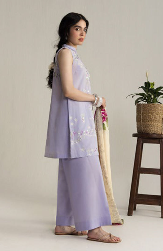 Coco by Zara Shahjahan Embroidered Lawn Unstitched 3 Piece Suit - 3B - ZS26CCO - Purple - Summer Collection